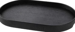 Opbevaring<Ekta Living Wood Tray, Big, Black Oak, 31x47x3,5 cm