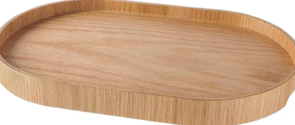 Opbevaring<Ekta Living Wood Tray, Big Oak, 31x47x3,5 cm