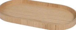 Opbevaring<Ekta Living Wood Tray, Medium, Oak, 16,5x30x2 cm