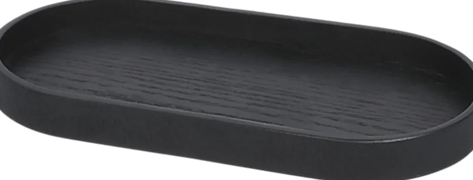 Opbevaring<Ekta Living Wood Tray, Small, Black Oak, 11x23x2 cm